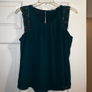 Agaci Green-Blue Dressy Blouse Tank - Small 💚